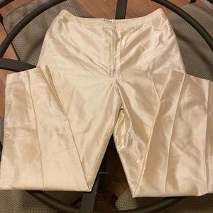 Satin straight legged pant